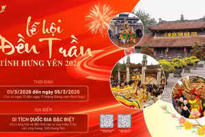 Lễ hội đền Trần năm 2026 được tổ chức với quy mô cấp tỉnh trong 5 ngày, từ ngày 1 đến 5/3.