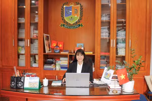 Thạc sĩ Nguyễn Thị Hưng – Hiệu trưởng Trường Mầm non Thiên Đức (phường Phố Hiến, Hưng Yên).