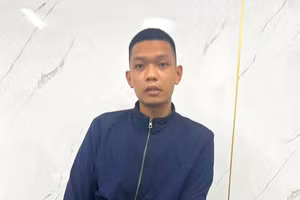 Nghi phạm Kiều Ngọc Anh tại cơ quan công an.