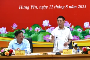 Phó Thủ tướng Hồ Đức Phớc phát biểu tại buổi làm việc.