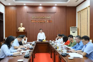 Phó Chủ tịch UBND tỉnh Hưng Yên Phạm Văn Nghiêm phát biểu tại cuộc họp. Ảnh: Tất Đạt.