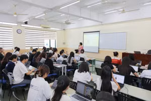 Sinh viên trong giờ học tại Trường Đại học Khoa học xã hội và Nhân văn, Đại học Quốc gia TPHCM. Ảnh: USSH