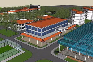 Phối cảnh khuôn viên của Phân hiệu Trường Đại học Sư phạm Kỹ thuật TPHCM tại Bình Phước. Ảnh: HCMUTE