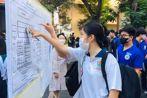 Thí sinh dự thi đánh giá năng lực do Đại học Quốc gia TPHCM năm 2024. Ảnh: Mạnh Tùng