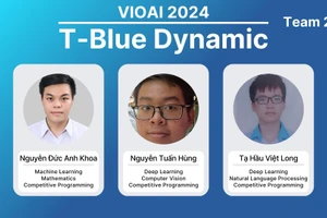 Đội Blue Dynamic của Trường Phổ thông Năng khiếu tham gia IOAI 2024. (Ảnh: ĐHQG-HCM )