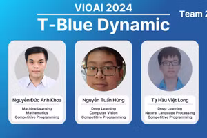 Đội Blue Dynamic của Trường Phổ thông Năng khiếu tham gia IOAI 2024. (Ảnh: ĐHQG-HCM )