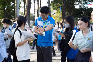 Sinh viên dự thi đánh giá năng lực do Đại học Quốc gia TPHCM tổ chức năm 2025. Ảnh minh họa: Lê Nam