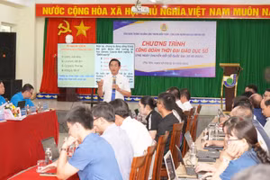 Toàn cảnh tọa đàm “Cán bộ công đoàn thời đại giáo dục số” tại Trường Cao đẳng Công Thương Miền Trung (Phú Yên). Ảnh: NTCC