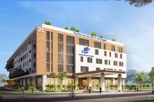 Hình ảnh mô phỏng khối giảng đường 2C, Trường Đại học Mở TPHCM tại phường Long Hưng, tỉnh Đồng Nai, được khởi công từ tháng 8/2025.