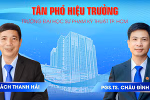 TS Quách Thanh Hải và PGS.TS Châu Đình Thành được bổ nhiệm giữ chức Phó Hiệu trưởng Trường ĐH Sư phạm Kỹ thuật TPHCM. Ảnh: HCMUTE