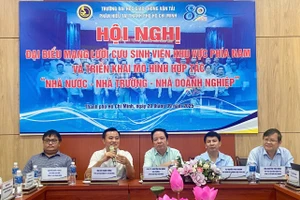 Toàn cảnh hội nghị tại Phân hiệu Trường Đại học Giao thông Vận tải tại TPHCM (UTC2), sáng 20/9. Ảnh: UTC2
