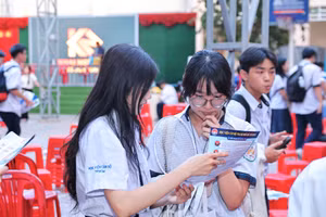 Hoạt động tư vấn tuyển sinh năm 2026 của Học viện Cán bộ TPHCM. Ảnh: HVCB.