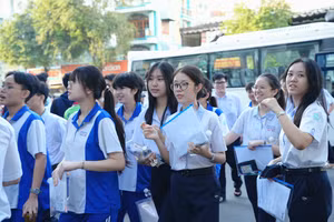 Thí sinh dự thi đánh giá năng lực do Đại học Quốc gia TPHCM tổ chức năm 2025. Ảnh: Lê Mạnh