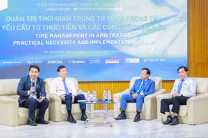 Hội thảo "Quản trị thời gian trong tố trọng trọng tài: Yêu cầu từ thực tiễn và các công cụ thực hiện". Ảnh: ULAW