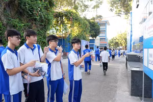 Thí sinh dự kỳ thi đánh giá năng lực của Đại học Quốc gia TPHCM năm 2026 tại Trường Đại học Thủ Dầu Một. Ảnh: TDMU.