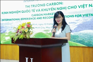 PGS.TS Nguyễn Hoàng Anh – Phó Hiệu trưởng trường Đại học Luật, Đại học quốc gia Hà Nội phát biểu tại hội thảo. Ảnh: NTCC