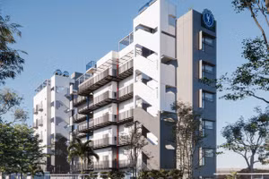 Phối cảnh ký túc xá dành cho sinh viên tại cơ sở 3 phường Long Phước, TP Thủ Đức, TPHCM. Ảnh: ULAW