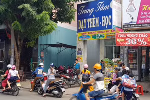 Một trung tâm dạy thêm, học thêm trước đây tại quận Tân Phú, TPHCM. Ảnh: Lê Nam