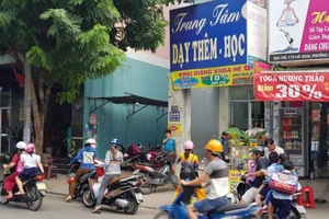 Một trung tâm dạy thêm, học thêm trước đây tại quận Tân Phú, TPHCM. Ảnh: Lê Nam