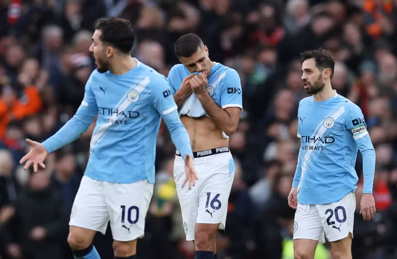 Man City để lại nội thất vọng lớn khi thua kình địch Man Utd 0-2 tối 17/1. 1.jpg