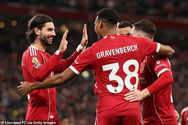 Với 3 điểm có được trước Aston Villa, giúp đội chủ sân Anfield leo lên vị trí thứ ba với 18 điểm. liverpool-5.jpg