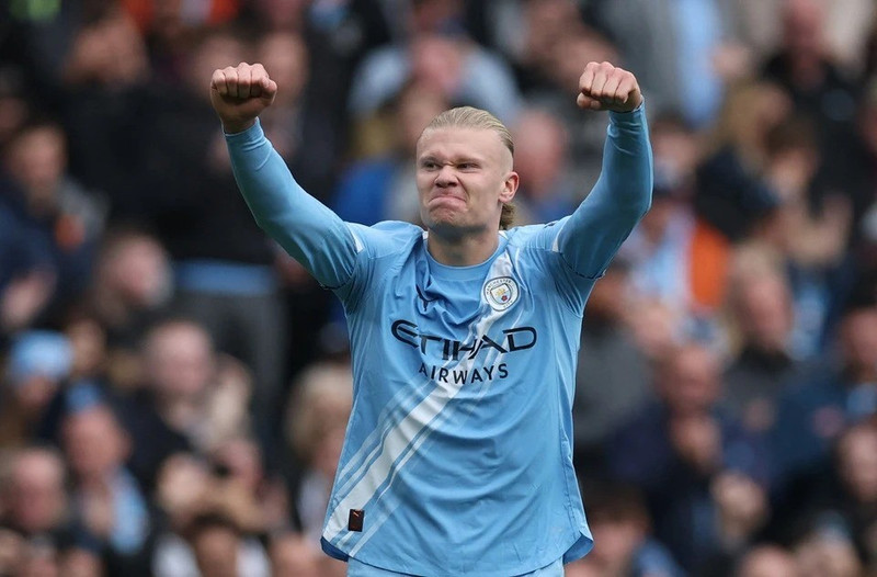 Haaland đang ở mùa giải thứ tư chơi cho Manc City và tự hào với thành tích ghi bàn đáng kinh ngạc với 139 bàn sau 158 trận. haaland.jpg