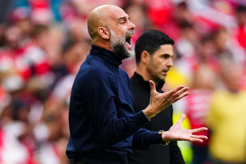 Màn đấu trí giữa HLV Mikel Arteta và ‘sếp’ cũ Pep Guardiola trên sân Wembley kết thúc với chiến thắng nghiêng về Man City. 1.png