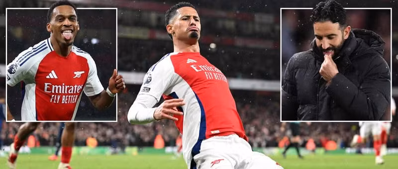 Arsenal đánh bại Man Utd 2-0 qua đó chỉ còn kém đỉnh bảng Liverpool 7 điểm. 1.jpg