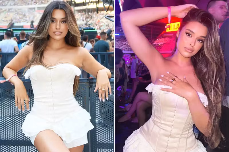 Siêu mẫu Marta Diaz gây chú ý với người hâm mộ khi tham dự một sự kiện quyền Anh ở Tây Ban Nha. wag1.png