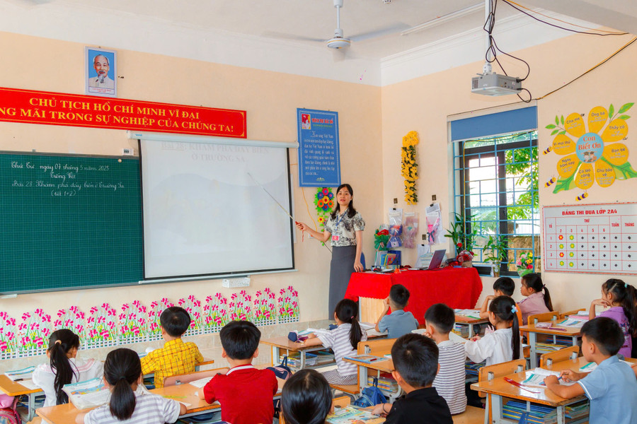 Một tiết dạy học của cô trò Trường PTDTBT TH Trần Văn Thọ. tran-van-tho-xmc.jpg