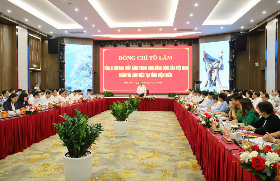 Tổng Bí thư Tô Lâm cùng Đoàn công tác làm việc với Đảng bộ, chính quyền tỉnh Điện Biên. tong-bi-thu-to-lam-2.jpg