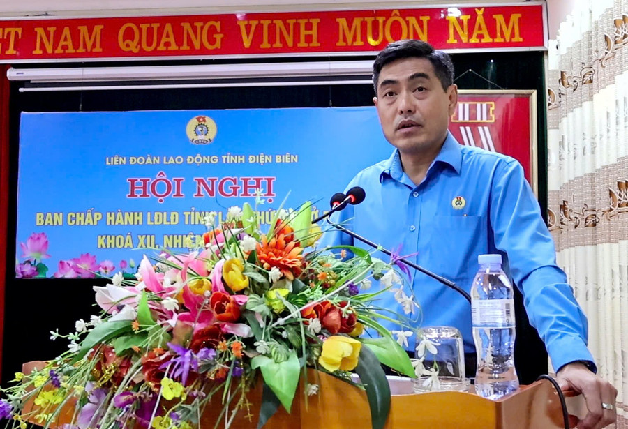 Ông Tẩn Minh Long phát biểu tại hội nghị. tan-minh-long.jpg
