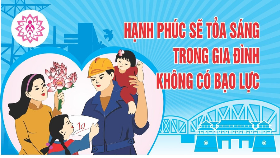 Hạnh phúc sẽ "tỏa sáng" trong gia đình không có bạo lực.