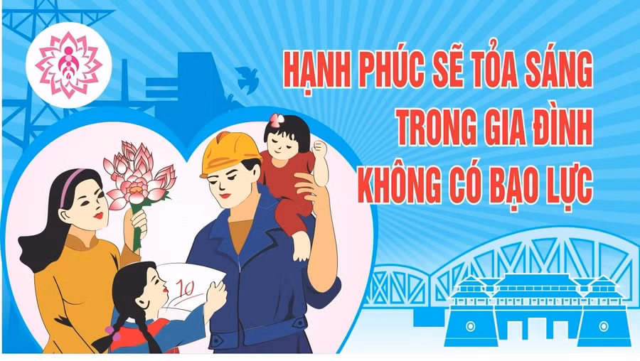 Hạnh phúc sẽ "tỏa sáng" trong gia đình không có bạo lực.