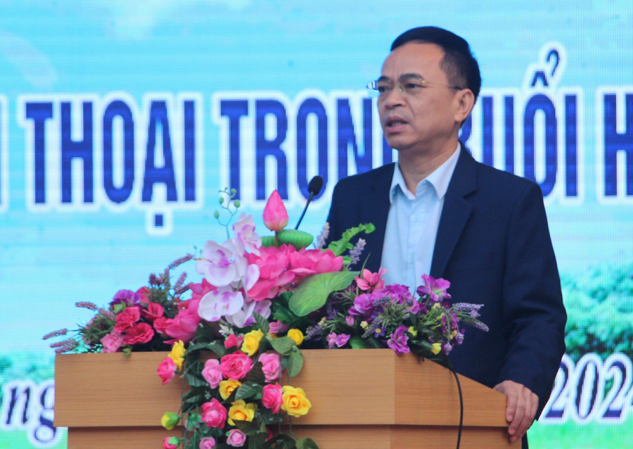 Giám đốc Sở GD&ĐT Điện Biên Nguyễn Văn Đoạt phát biểu tại lễ phát động. noi-ko-vs-dt-3.jpg
