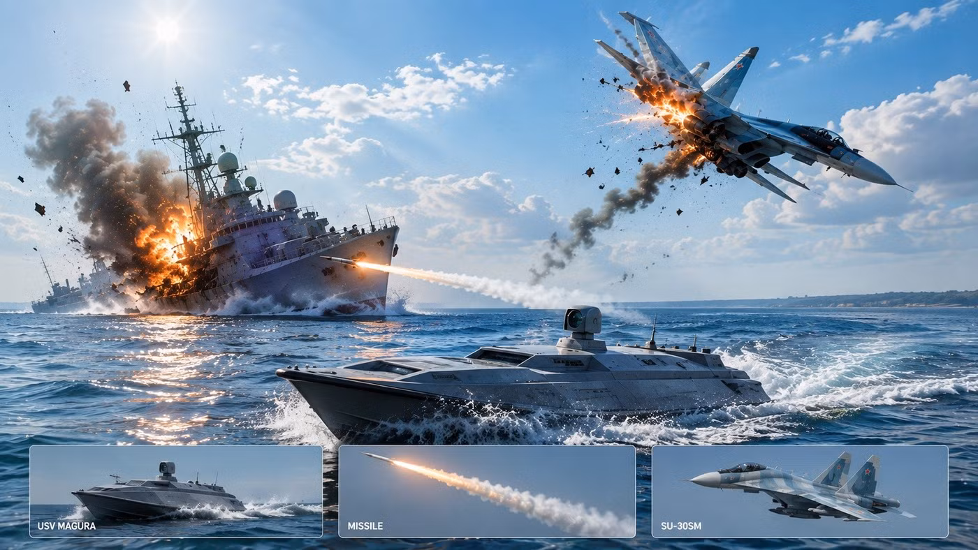 ‘Quái vật Magura’ diệt 11 tàu Nga, bắn hạ 2 chiến đấu cơ Su-30SM