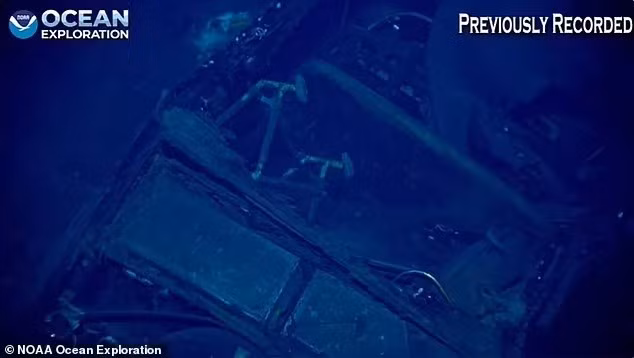 Cuộc khám phá tiếp theo ngày hôm sau cho thấy chiếc xe thẳng đứng với một phần biển số xe ghi là "SHIP SERVICE __ NAVY" và kính chắn gió vẫn còn nguyên vẹn cách mặt nước khoảng ba dặm. bat-ngo-phat-hien-chiec-xe-bi-an-trong-xac-tau-san-bay-the-chien-ii-2.jpg