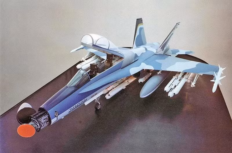 8. Northrop F-18L. Nhẹ hơn 30% so với F/A-18A, tầm bay xa hơn nhưng bị Canada từ chối vì không có khách hàng sẵn, dự án bị hủy. chum-anh-10-may-bay-chien-dau-tuyet-voi-cua-my-bi-huy-bo-06.jpg