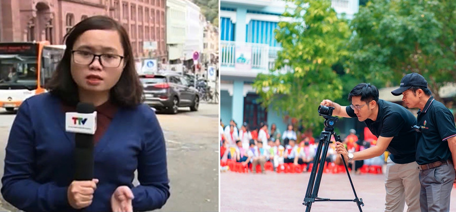 Nữ nhà báo An Thư và đồng nghiệp đoạt giải. Ảnh: NVCC