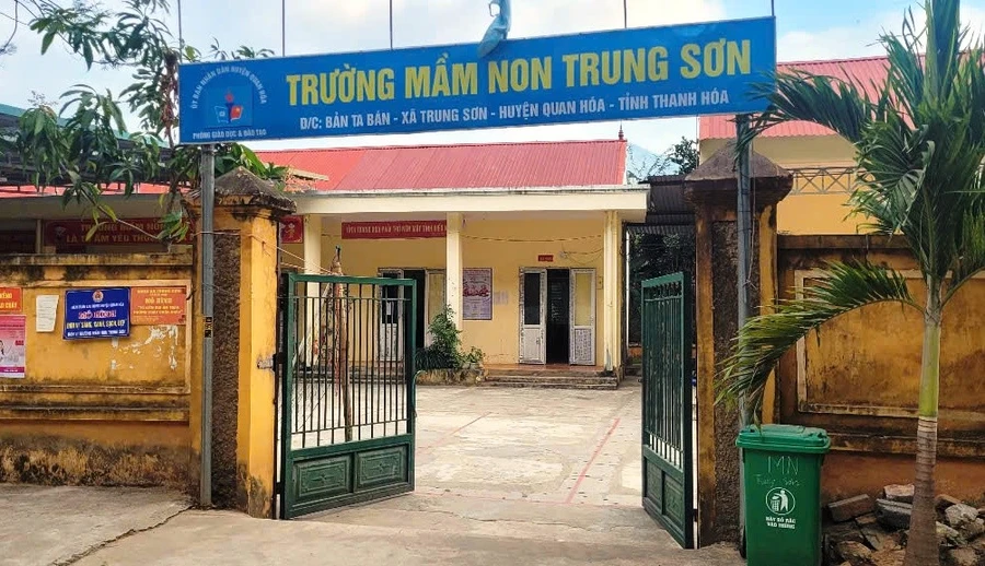 Trường Mầm non Trung Sơn, huyện Quan Hóa, tỉnh Thanh Hóa. Ảnh: HĐ