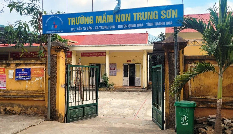 Trường Mầm non Trung Sơn, huyện Quan Hóa, tỉnh Thanh Hóa. Ảnh: HĐ