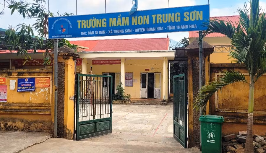 Trường Mầm non Trung Sơn, huyện Quan Hóa, tỉnh Thanh Hóa. Ảnh: HĐ