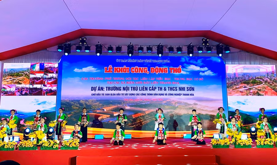 Lễ khởi công Trường nội trú liên cấp TH&THCS Nhi Sơn (Thanh Hóa).