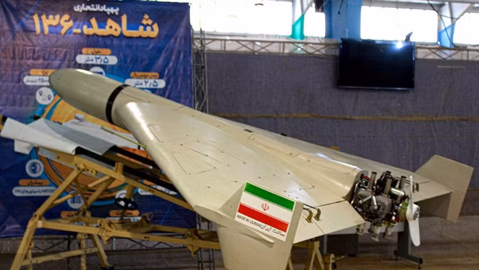 Máy bay không người lái HESA Shahed 136 của Iran.