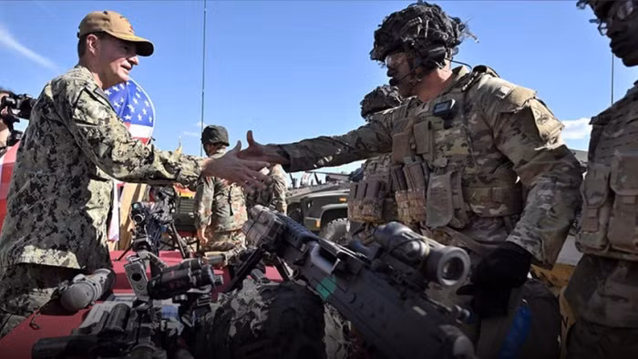 Quân đội Mỹ trong một cuộc tập trận chung với NATO.