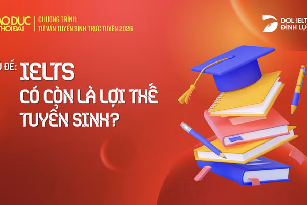 Buổi giao lưu trực tuyến chủ đề “IELTS có còn là lợi thế tuyển sinh?” diễn ra từ 9h00 ngày 14/4.