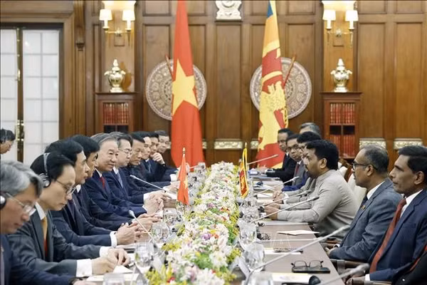 Tổng Bí thư, Chủ tịch nước hội đàm với Tổng thống Sri Lanka