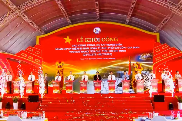 TPHCM chính thức khởi công 8 dự án, công trình trọng điểm sáng nay. 