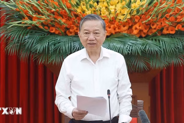 Tổng Bí thư, Chủ tịch nước Tô Lâm, Trưởng Ban Chỉ đạo phát biểu. (Ảnh: Thống Nhất/TTXVN)