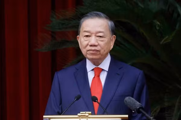 Tổng Bí thư, Chủ tịch nước Tô Lâm phát biểu khai mạc Hội nghị lần thứ 4 Ban Chấp hành Trung ương Đảng khóa XIV. (Ảnh: Thống Nhất/TTXVN)